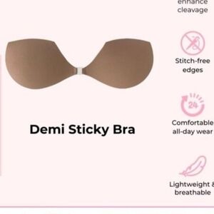 Invisible Nude Demi Adhesive Strapless Bra Size A